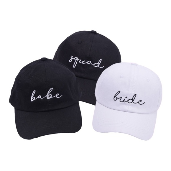 Bride Baseball Hat, Bride Squad Hat, Bride Gift, Embroidered White Dad - Picture 3 of 7